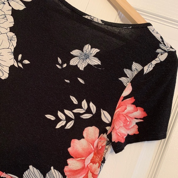 Black Floral Dress - Picture 3 of 4